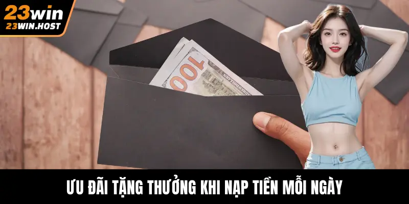Ưu đãi tặng thưởng khi nạp tiền mỗi ngày